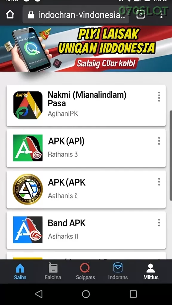Cuplikan layar LITETOTO — menu navigasi