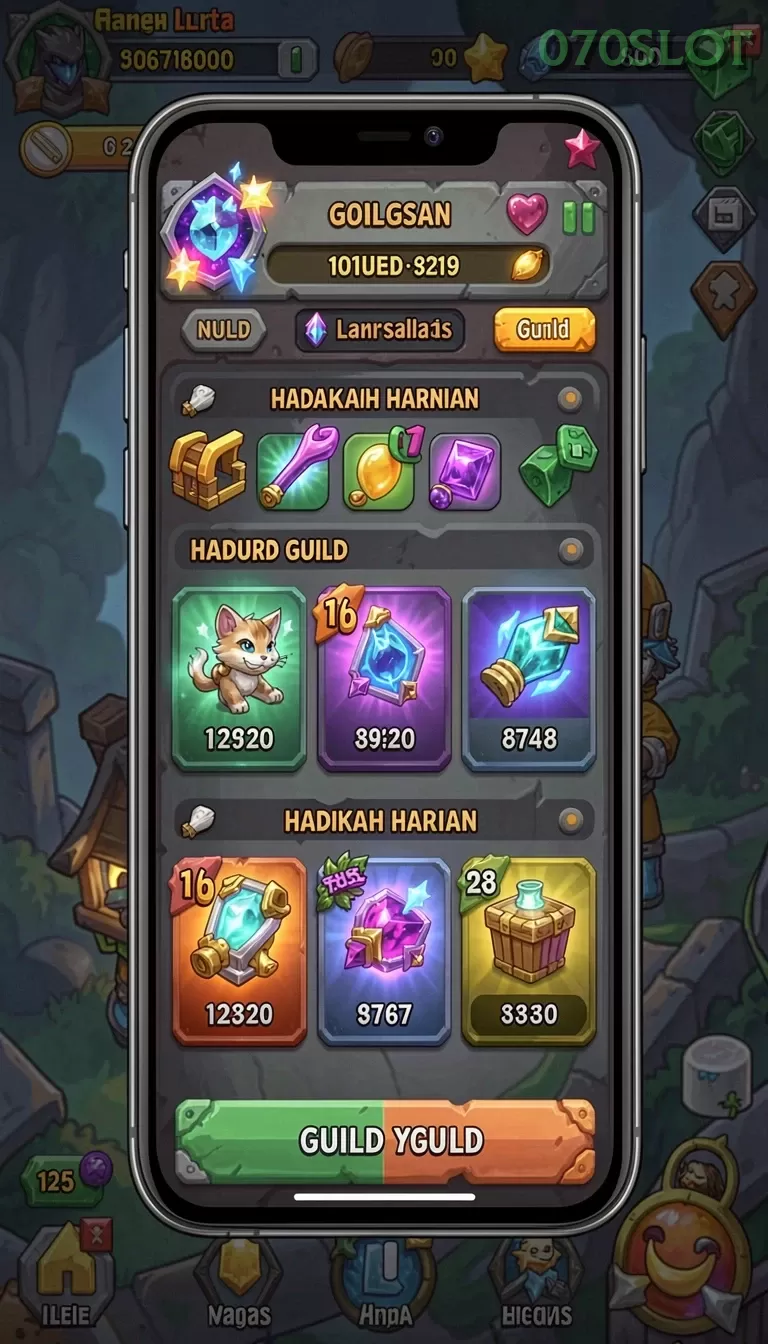 Cuplikan layar MPO666 — menu navigasi